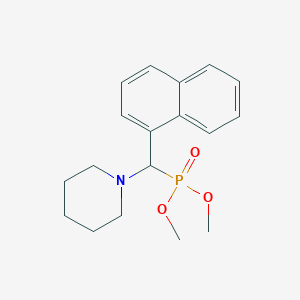 molecular formula C18H24NO3P B15167243 Phosphonic acid, (1-naphthalenyl-1-piperidinylmethyl)-, dimethyl ester CAS No. 650634-06-3