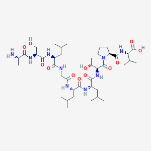 molecular formula C40H71N9O12 B15167251 L-Alanyl-L-seryl-L-leucylglycyl-L-leucyl-L-leucyl-L-threonyl-L-prolyl-L-valine CAS No. 646061-02-1