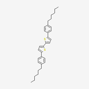 molecular formula C32H38S2 B15167259 2,2'-Bithiophene, 5,5'-bis(4-hexylphenyl)- CAS No. 583884-12-2