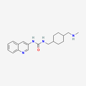molecular formula C19H26N4O B15167286 N-({4-[(Methylamino)methyl]cyclohexyl}methyl)-N'-quinolin-3-ylurea CAS No. 648420-86-4
