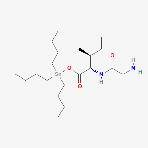 molecular formula C20H42N2O3Sn B15167291 N-{(2S,3S)-3-Methyl-1-oxo-1-[(tributylstannyl)oxy]pentan-2-yl}glycinamide CAS No. 875781-54-7