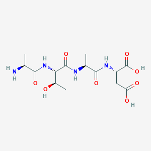 molecular formula C14H24N4O8 B15167292 L-Alanyl-L-threonyl-L-alanyl-L-aspartic acid CAS No. 633357-22-9