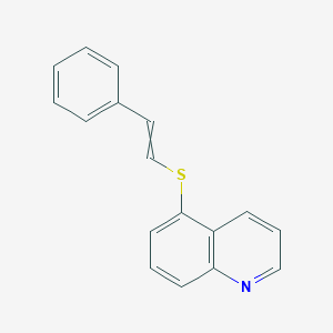 molecular formula C17H13NS B15167295 5-[(2-Phenylethenyl)sulfanyl]quinoline CAS No. 609844-30-6
