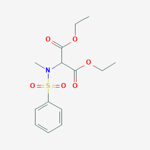 molecular formula C14H19NO6S B15167301 Diethyl [(benzenesulfonyl)(methyl)amino]propanedioate CAS No. 583059-86-3
