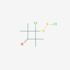 molecular formula C8H12Cl2OS2 B15167321 Cyclobutanone, 3-chloro-3-(chlorodithio)-2,2,4,4-tetramethyl- CAS No. 454204-72-9