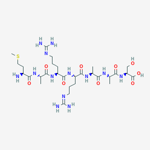 molecular formula C29H55N13O9S B15167342 L-Methionyl-L-alanyl-N~5~-(diaminomethylidene)-L-ornithyl-N~5~-(diaminomethylidene)-L-ornithyl-L-alanyl-L-alanyl-L-serine CAS No. 645411-83-2