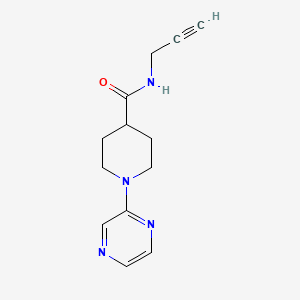 molecular formula C13H16N4O B15167363 N-(Prop-2-yn-1-yl)-1-(pyrazin-2-yl)piperidine-4-carboxamide CAS No. 605639-86-9