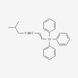 molecular formula C26H26Sn B15167469 (6-Methylhept-1-en-3-yn-1-yl)(triphenyl)stannane CAS No. 650605-81-5