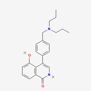 molecular formula C22H26N2O2 B15167524 4-{4-[(Dipropylamino)methyl]phenyl}-5-hydroxyisoquinolin-1(2H)-one CAS No. 651029-11-7