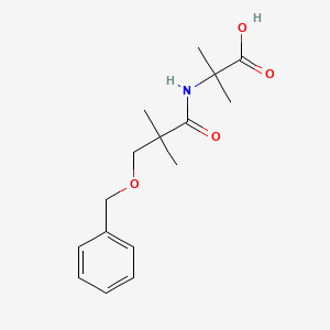 molecular formula C16H23NO4 B15167545 N-[3-(Benzyloxy)-2,2-dimethylpropanoyl]-2-methylalanine CAS No. 650625-31-3