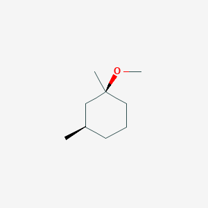 molecular formula C9H18O B15167652 (1S,3R)-1-methoxy-1,3-dimethylcyclohexane CAS No. 646526-43-4
