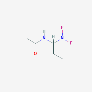 molecular formula C5H10F2N2O B15167688 N-[1-(Difluoroamino)propyl]acetamide CAS No. 647034-64-8