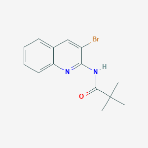 molecular formula C14H15BrN2O B15167789 Propanamide, N-(3-bromo-2-quinolinyl)-2,2-dimethyl- CAS No. 634202-53-2