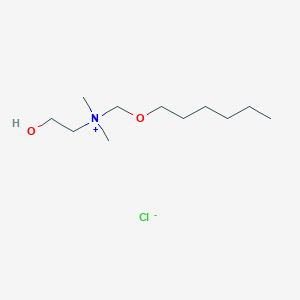 molecular formula C11H26ClNO2 B15167812 Ethanaminium, N-[(hexyloxy)methyl]-2-hydroxy-N,N-dimethyl-, chloride CAS No. 646069-01-4