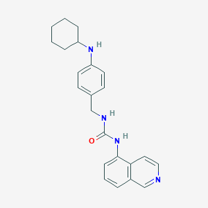 molecular formula C23H26N4O B15167814 N-{[4-(Cyclohexylamino)phenyl]methyl}-N'-isoquinolin-5-ylurea CAS No. 648420-65-9