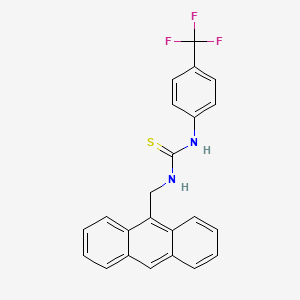 molecular formula C23H17F3N2S B15167873 Thiourea, N-(9-anthracenylmethyl)-N'-[4-(trifluoromethyl)phenyl]- CAS No. 395677-43-7