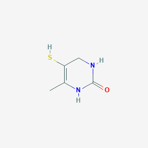 molecular formula C5H8N2OS B15167890 6-Methyl-5-sulfanyl-3,4-dihydropyrimidin-2(1H)-one CAS No. 879657-87-1
