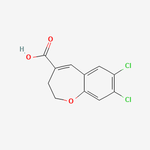 molecular formula C11H8Cl2O3 B15167897 7,8-Dichloro-2,3-dihydro-1-benzoxepine-4-carboxylic acid CAS No. 874889-10-8