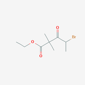 molecular formula C9H15BrO3 B15167925 Ethyl 4-bromo-2,2-dimethyl-3-oxopentanoate CAS No. 646534-01-2