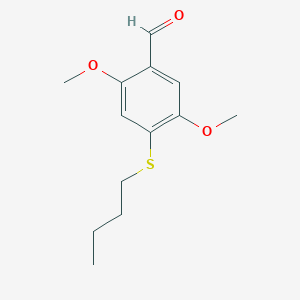 molecular formula C13H18O3S B15167948 Benzaldehyde, 4-(butylthio)-2,5-dimethoxy- CAS No. 648956-96-1