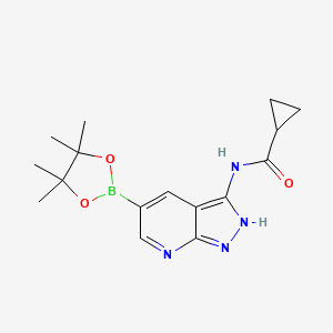 N-(5-(4,4,5,5-tetramethyl-1,3,2-dioxaborolan-2-yl)-1H-pyrazolo[3,4-b]pyridin-3-yl)cyclopropanecarboxamide