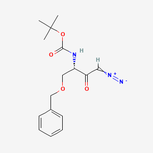 N-[(1S)-1-(Benzyloxymethyl)-2-oxo-3-diazopropyl]carbamic acid tert-butyl ester