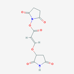 molecular formula C11H10N2O7 B1516799 N-succinimidyl 3-succinimidoxypropenoate 