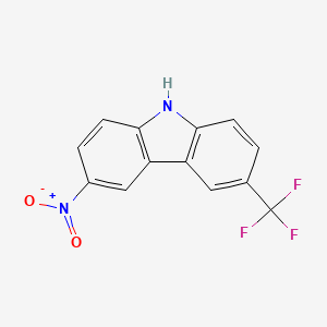 molecular formula C13H7F3N2O2 B15168086 3-Nitro-6-(trifluoromethyl)-9H-carbazole CAS No. 872604-23-4