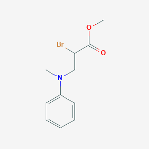 molecular formula C11H14BrNO2 B15168112 Methyl 2-bromo-3-[methyl(phenyl)amino]propanoate CAS No. 647018-69-7