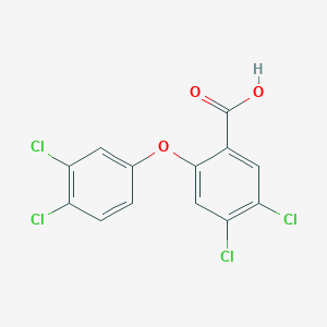 molecular formula C13H6Cl4O3 B15168158 4,5-Dichloro-2-(3,4-dichlorophenoxy)benzoic acid CAS No. 651034-57-0