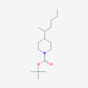 molecular formula C16H31NO2 B15168168 tert-Butyl 4-(hexan-2-yl)piperidine-1-carboxylate CAS No. 651054-06-7