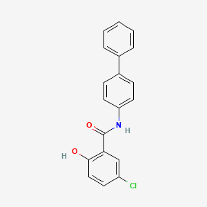 molecular formula C19H14ClNO2 B15168199 N-([1,1'-Biphenyl]-4-yl)-5-chloro-2-hydroxybenzamide CAS No. 634186-76-8