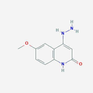 molecular formula C10H11N3O2 B15168207 4-Hydrazinyl-6-methoxyquinolin-2(1H)-one CAS No. 649748-89-0