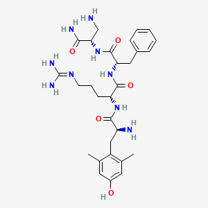 molecular formula C29H43N9O5 B15168241 Dmt-d-Arg-Phe-A2pr-NH2 CAS No. 651317-21-4