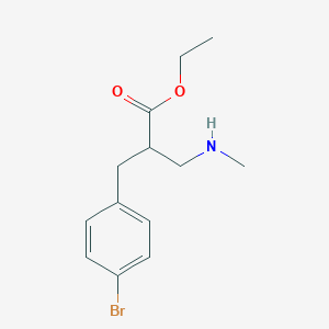 molecular formula C13H18BrNO2 B15168276 Ethyl 2-[(4-bromophenyl)methyl]-3-(methylamino)propanoate CAS No. 886365-98-6
