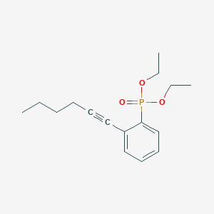 molecular formula C16H23O3P B15168303 Diethyl [2-(hex-1-yn-1-yl)phenyl]phosphonate CAS No. 639516-93-1