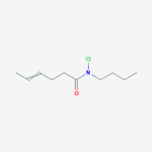 molecular formula C10H18ClNO B15168316 N-butyl-N-chlorohex-4-enamide CAS No. 647027-81-4