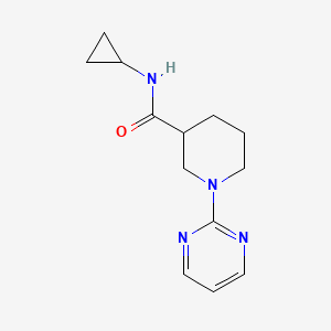 molecular formula C13H18N4O B15168346 N-Cyclopropyl-1-(pyrimidin-2-yl)piperidine-3-carboxamide CAS No. 605624-04-2