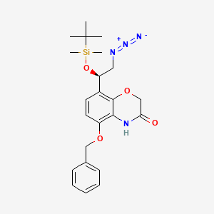 8-[(r)-2-Azido-1-(tert-butyl-dimethyl-silanyloxy)-ethyl]-5-benzyloxy-4h-benzo[1,4]oxazin-3-one