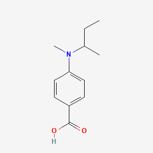 molecular formula C12H17NO2 B15168394 Benzoic acid, 4-[methyl(1-methylpropyl)amino]- CAS No. 651328-24-4