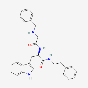 molecular formula C28H30N4O2 B15168431 D-Tryptophanamide, N-(phenylmethyl)glycyl-N-(2-phenylethyl)- CAS No. 540483-32-7