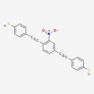 molecular formula C22H13NO2S2 B15168437 4,4'-[(2-Nitro-1,4-phenylene)di(ethyne-2,1-diyl)]di(benzene-1-thiol) CAS No. 501447-63-8