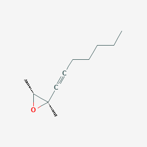 molecular formula C11H18O B15168447 Oxirane, 2-(1-heptynyl)-2,3-dimethyl-, (2R,3R)- CAS No. 647862-68-8