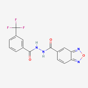 molecular formula C15H9F3N4O3 B15168452 Benzofurazan-5-carbohydrazide, N2-(3-trifluoromethylbenzoyl)- 