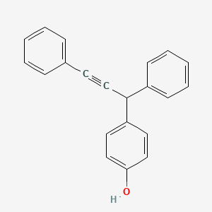 molecular formula C21H16O B15168459 Phenol, 4-(1,3-diphenyl-2-propynyl)- CAS No. 591245-74-8