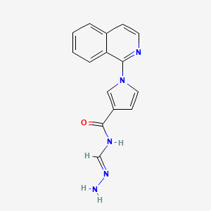 molecular formula C15H13N5O B15168465 N-[(E)-hydrazinylidenemethyl]-1-isoquinolin-1-ylpyrrole-3-carboxamide 