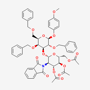 molecular formula C54H55NO16 B1516867 GlcNPhth[346Ac]beta(1-3)Gal[246Bn]-beta-MP CAS No. 1820575-44-7