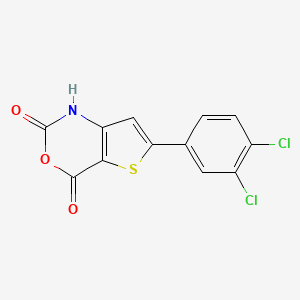 molecular formula C12H5Cl2NO3S B15168720 6-(3,4-Dichlorophenyl)-2H-thieno[3,2-d][1,3]oxazine-2,4(1H)-dione CAS No. 649757-44-8