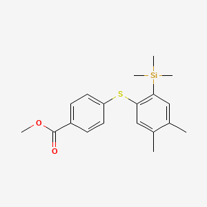 molecular formula C19H24O2SSi B15168788 Methyl 4-{[4,5-dimethyl-2-(trimethylsilyl)phenyl]sulfanyl}benzoate CAS No. 638199-67-4