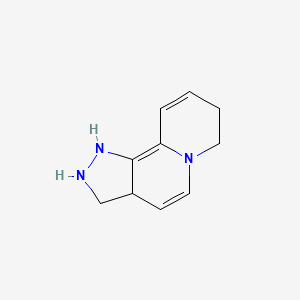 molecular formula C10H13N3 B15168803 1,2,3,3a,7,8-Hexahydropyrazolo[3,4-a]quinolizine CAS No. 646068-73-7